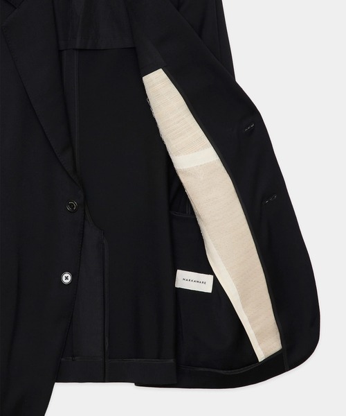 markaware（マーカウェア）の「【MARKAWARE/マーカウェア】GUILLAUME JACKET/スーパー200sウールサテン / ギヨームジャケット（テーラードジャケット・メンズ・ブラック・2）」の5枚目の写真