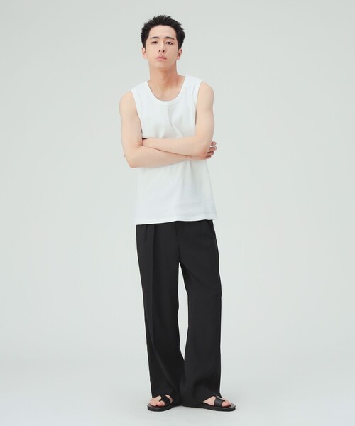 BEAMS HEART(ビームスハート)の「ピマコットン リブ タンクトップ(タンクトップ・メンズ・ブラック/ホワイト・SMALL/LARGE/MEDIUM)」の4枚目の写真