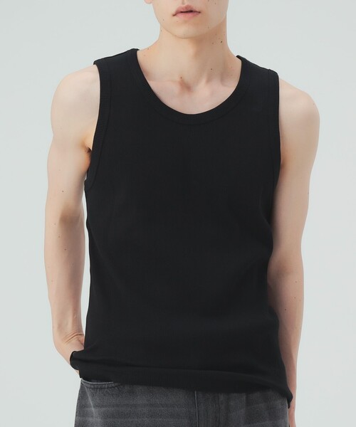 BEAMS HEART(ビームスハート)の「ピマコットン リブ タンクトップ(タンクトップ・メンズ・ブラック/ホワイト・SMALL/LARGE/MEDIUM)」の14枚目の写真