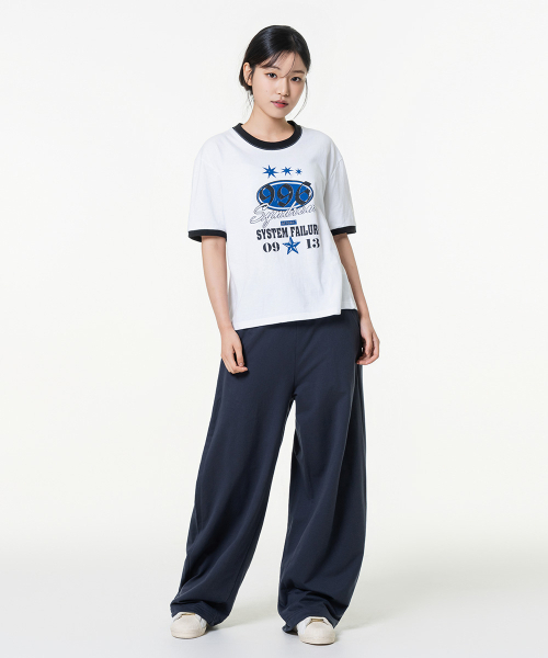 MOZMOZ(モズモズ)の「996 グラフィックリンガーTシャツ ホワイト(Tシャツ/カットソー・レディース・その他・3/2/1)」の3枚目の写真