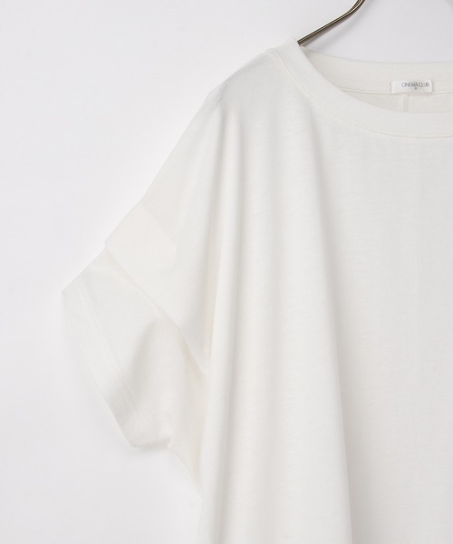 Honeys(ハニーズ)の「【ハニさら・接触冷感・吸水速乾・UVカット・遮熱】ショルダータックTシャツ(Tシャツ/カットソー・レディース・スミクロ/ホワイト系その他2/オフホワイト/ブラック/ホワイト×ブラック・S/M/L)」の18枚目の写真