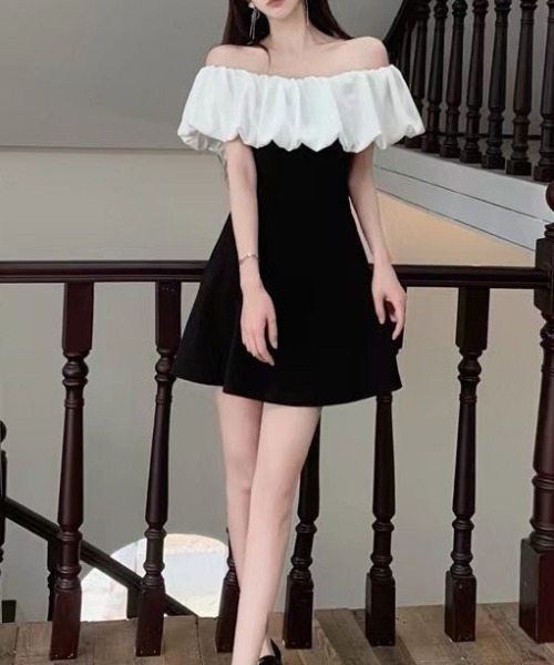 SHEPP（シープ）の「オフショルフレアミニワンピース（ワンピース・レディース・ブラック・S/M）」の5枚目の写真