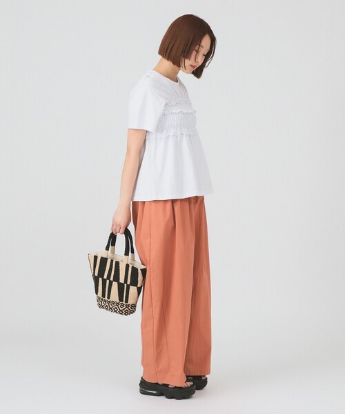 Ray BEAMS(レイビームス)の「【8/6 再値下げ】ビスチェ シャーリング Tシャツ(Tシャツ/カットソー・レディース・ブラック/ホワイト・ONE SIZE)」の4枚目の写真