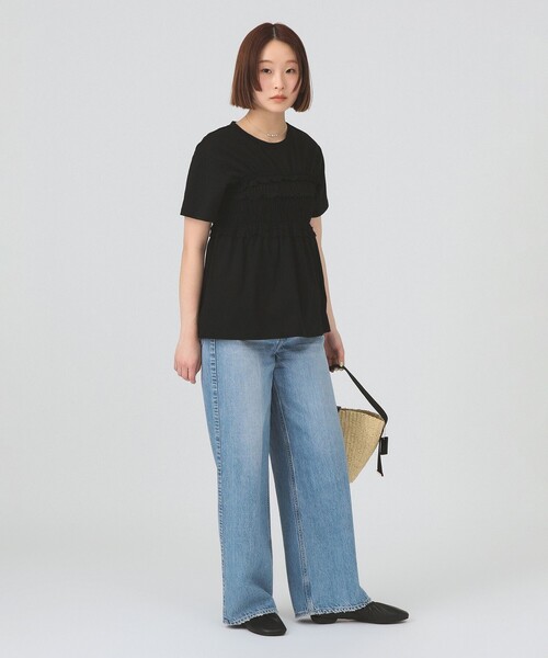 Ray BEAMS(レイビームス)の「【8/6 再値下げ】ビスチェ シャーリング Tシャツ(Tシャツ/カットソー・レディース・ブラック/ホワイト・ONE SIZE)」の7枚目の写真