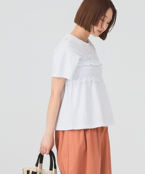 Ray BEAMS(レイビームス)の「【8/6 再値下げ】ビスチェ シャーリング Tシャツ(Tシャツ/カットソー・レディース・ブラック/ホワイト・ONE SIZE)」の2枚目の写真