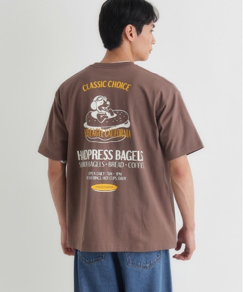 Right-on（ライトオン）の「Refurbish(リファービッシュ)グラフィック半袖Ｔシャツ（Tシャツ/カットソー・メンズ・ブラウン/ホワイト/ネイビー/ブラック/ターコイズブルー/グレー・XL/S/M/L）」の4枚目の写真