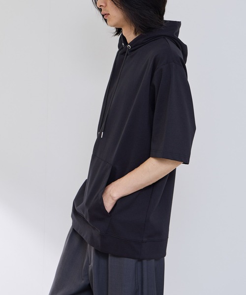 NAVY(ネイビー)の「【SARARI /サラリ】 接触冷感 プルオーバー パーカー(パーカー・メンズ・ブラック/グレー・S/M/L/XL)」の15枚目の写真