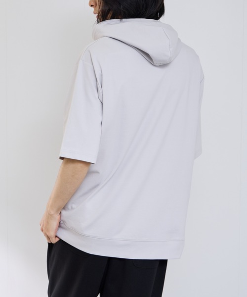 NAVY(ネイビー)の「【SARARI /サラリ】 接触冷感 プルオーバー パーカー(パーカー・メンズ・ブラック/グレー・S/M/L/XL)」の12枚目の写真