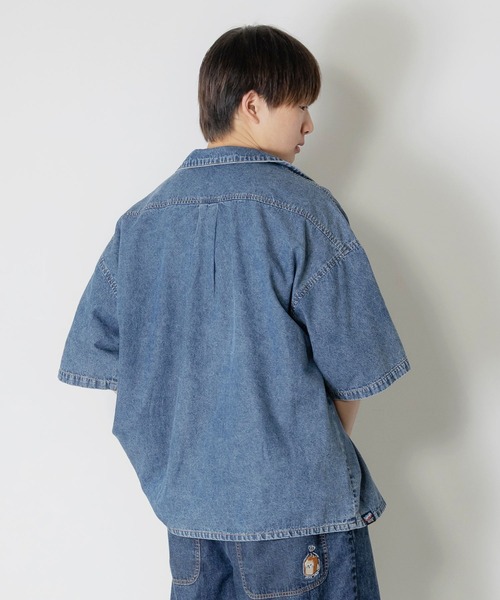 ScoLar Parity（スカラーパリティ）の「362105：ネコパン刺繍 ひげチェックorデニムシャツ（シャツ/ブラウス・レディース・アイボリー/ブルー/チャコールグレー・M）」の12枚目の写真