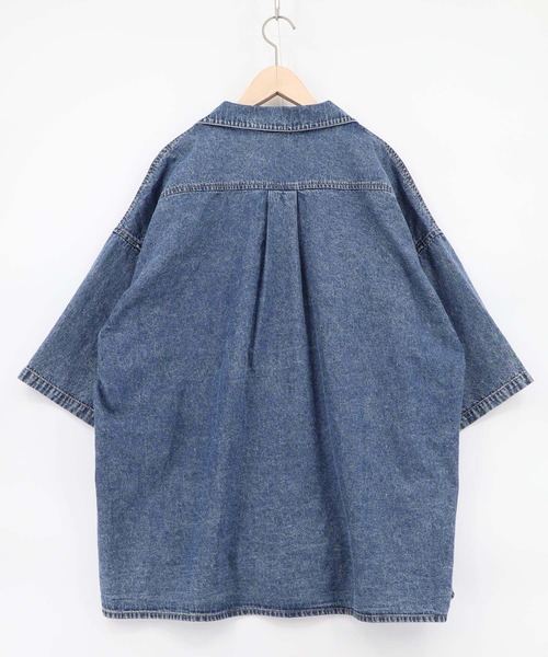 ScoLar Parity（スカラーパリティ）の「362105：ネコパン刺繍 ひげチェックorデニムシャツ（シャツ/ブラウス・レディース・アイボリー/ブルー/チャコールグレー・M）」の20枚目の写真