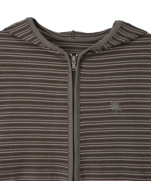 DANDEL（ダンデル）の「DD stripe trim hoodie zip-up (BROWN)（パーカー・レディース・その他・OS）」の2枚目の写真