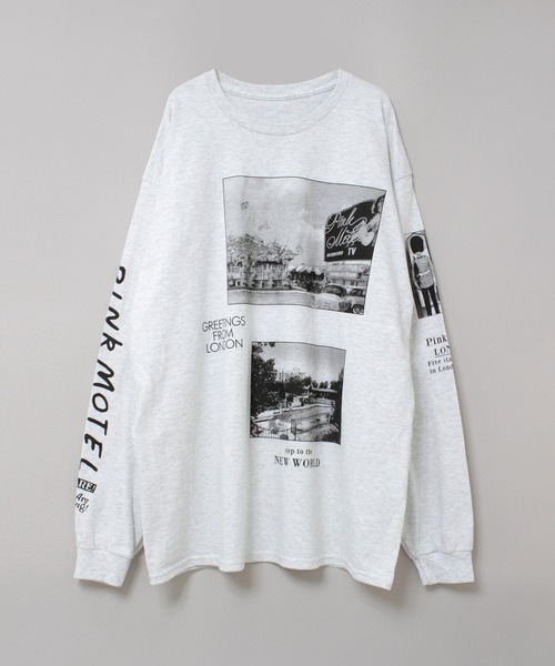 RNA(アールエヌエー)の「M2557 PINKMOTEL マルチフォトロンT(Tシャツ/カットソー・レディース・ホワイト/アッシュグレー・MEDIUM)」の8枚目の写真