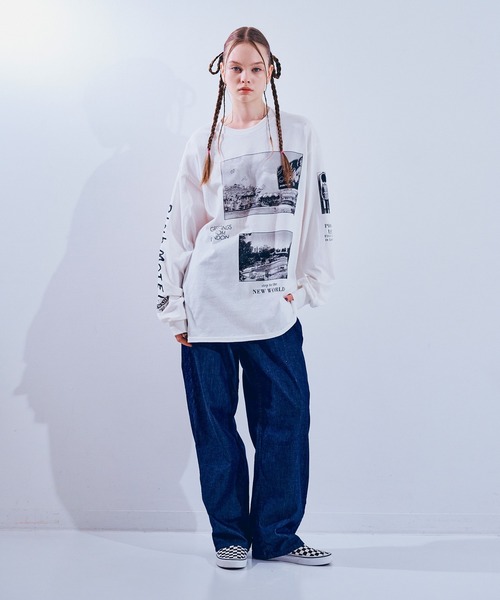 RNA(アールエヌエー)の「M2557 PINKMOTEL マルチフォトロンT(Tシャツ/カットソー・レディース・ホワイト/アッシュグレー・MEDIUM)」の14枚目の写真