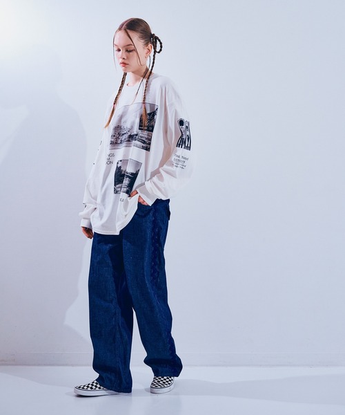 RNA(アールエヌエー)の「M2557 PINKMOTEL マルチフォトロンT(Tシャツ/カットソー・レディース・ホワイト/アッシュグレー・MEDIUM)」の16枚目の写真
