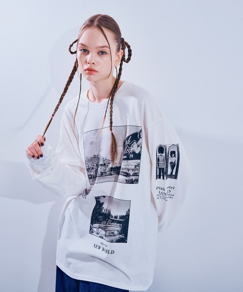 RNA(アールエヌエー)の「M2557 PINKMOTEL マルチフォトロンT(Tシャツ/カットソー・レディース・ホワイト/アッシュグレー・MEDIUM)」の17枚目の写真