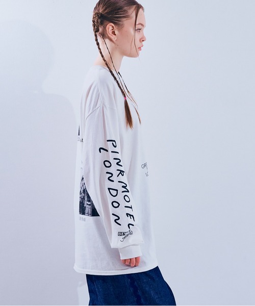 RNA(アールエヌエー)の「M2557 PINKMOTEL マルチフォトロンT(Tシャツ/カットソー・レディース・ホワイト/アッシュグレー・MEDIUM)」の18枚目の写真