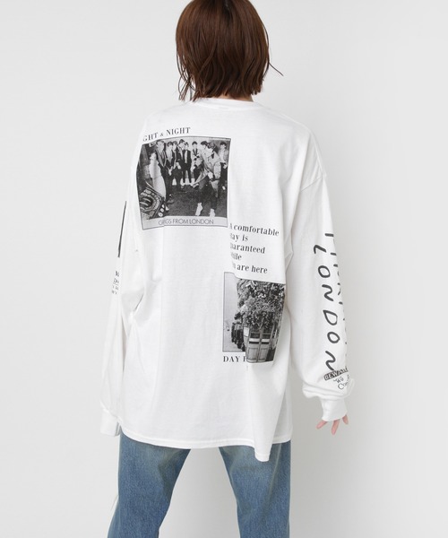 RNA(アールエヌエー)の「M2557 PINKMOTEL マルチフォトロンT(Tシャツ/カットソー・レディース・ホワイト/アッシュグレー・MEDIUM)」の5枚目の写真