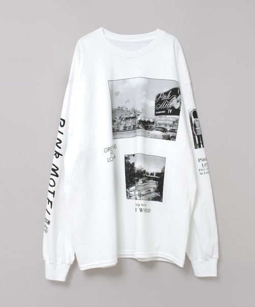 RNA(アールエヌエー)の「M2557 PINKMOTEL マルチフォトロンT(Tシャツ/カットソー・レディース・ホワイト/アッシュグレー・MEDIUM)」の6枚目の写真