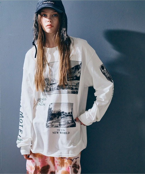 RNA(アールエヌエー)の「M2557 PINKMOTEL マルチフォトロンT(Tシャツ/カットソー・レディース・ホワイト/アッシュグレー・MEDIUM)」の19枚目の写真