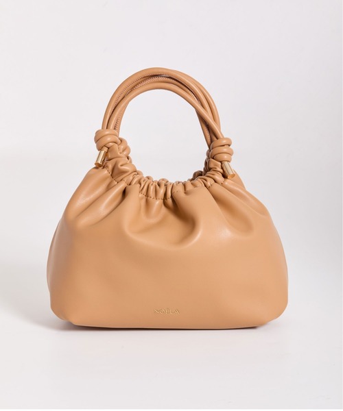 NOELA(ノエラ)の「ドロストギャザーハンドバッグ(ハンドバッグ・レディース・ブラック/ライトグリーン/キャメル・フリー)」の1枚目の写真