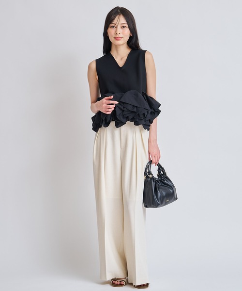 NOELA(ノエラ)の「ドロストギャザーハンドバッグ(ハンドバッグ・レディース・ブラック/ライトグリーン/キャメル・フリー)」の10枚目の写真