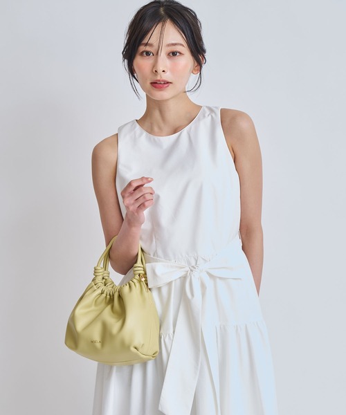 NOELA(ノエラ)の「ドロストギャザーハンドバッグ(ハンドバッグ・レディース・ブラック/ライトグリーン/キャメル・フリー)」の14枚目の写真