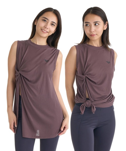 ROXY(ロキシー)の「ROXY FITNESS WIND SHIFT 2WAY TUNIC ノースリーブチュニック /QUIK DRY/水陸両用/接触冷感 【2026年夏モデル】(その他トップス・レディース・ブラック/ホワイト/ブラウン・LARGE/MEDIUM/SMALL)」の3枚目の写真
