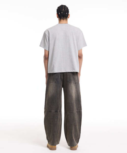 CREAM SODA LAB(クリームソーダラボ)の「男性スタンダードフィットクロップ半袖Tシャツグレー(Tシャツ/カットソー・メンズ・その他・LARGE/X-LARGE)」の6枚目の写真