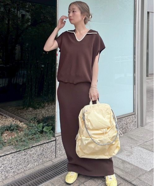 emmi(エミ)の「【ONLINE限定カラーあり】マルチユースバックパック(バックパック/リュック・レディース・ブラウン/イエロー/ベージュ/ブラック/オフホワイト/グレー・F)」の13枚目の写真