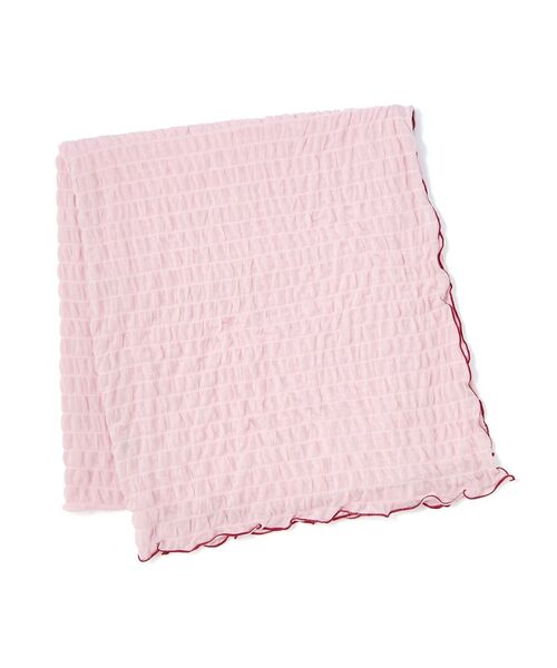 Francfranc(フランフラン)の「ひんやり リップル ブランケット シングル 1400×2000 冷感 くしゅくしゅ(ブランケット・レディース・ピンク・FREE)」の2枚目の写真