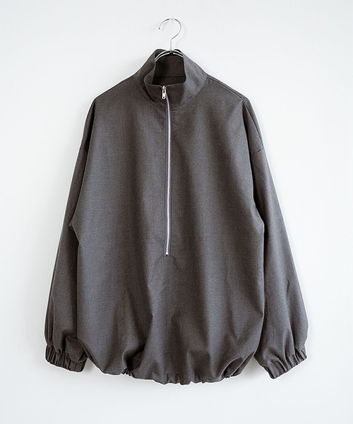SOLAMONAT LARME（ソラモナラーム）の「ハーフジッププルオーバー（シャツ/ブラウス・レディース・ブラウン/チャコール/ブラック・38）」の2枚目の写真