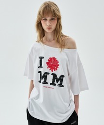 TSHIRT OFF SHOULDER CRACKED IFMM / Tシャツ オフショルダー クラック IFMM