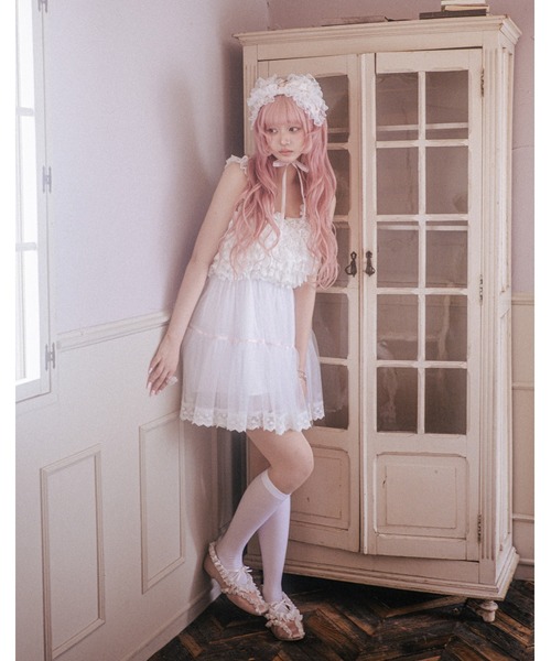 lacy tulle camisole onepiece（ワンピース）｜Fiorforte（フィオル