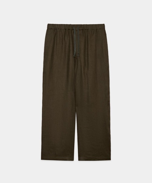 markaware(マーカウェア)の「【marka/マーカ】リネンガーゼダブルクロス ワイドシリンダーフィットイージーパンツ / WIDE CYLINDER FIT EASY PANTS(スラックス・メンズ・ブラック/ダークグリーン・2/1)」の1枚目の写真