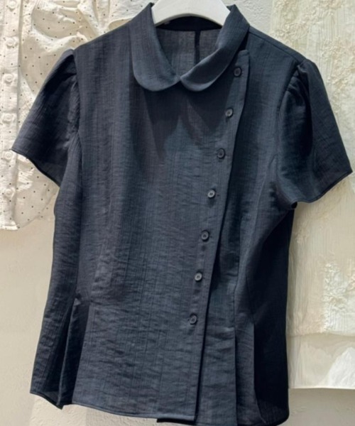 semplice（センプリチェ）の「シャツ【韓国ファッション】（シャツ/ブラウス・レディース・ホワイト/ブラック・F）」の3枚目の写真