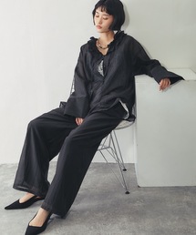 セットアップ対応シアーワイドパンツ