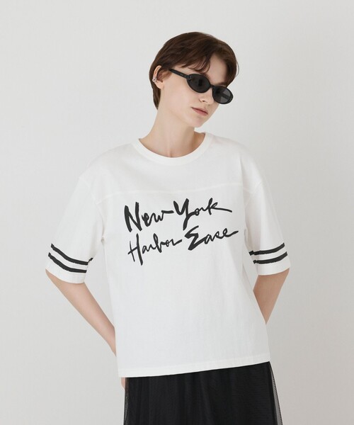 Diagram（ダイアグラム）の「カレッジロゴプリントTシャツ（Tシャツ/カットソー・レディース・ネイビー/ホワイト・36）」の2枚目の写真