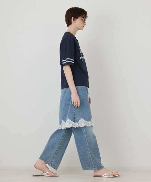 Diagram（ダイアグラム）の「カレッジロゴプリントTシャツ（Tシャツ/カットソー・レディース・ネイビー/ホワイト・36）」の4枚目の写真