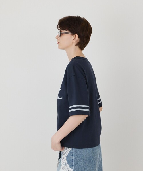 Diagram（ダイアグラム）の「カレッジロゴプリントTシャツ（Tシャツ/カットソー・レディース・ネイビー/ホワイト・36）」の8枚目の写真