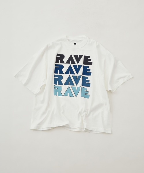 is-ness(イズネス)の「【is-ness/イズネス】RAVE T-SHIRT(Tシャツ/カットソー・メンズ・ホワイト・M/L)」の1枚目の写真