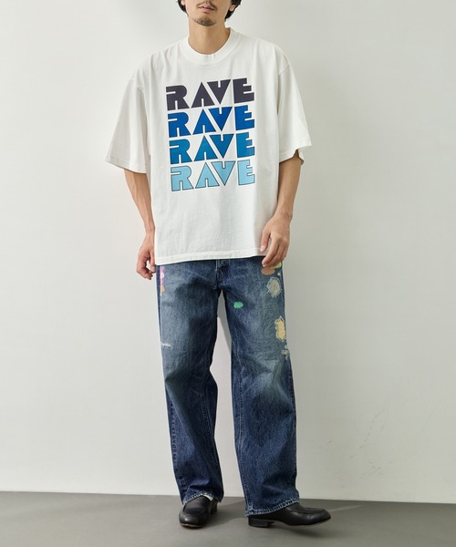 is-ness(イズネス)の「【is-ness/イズネス】RAVE T-SHIRT(Tシャツ/カットソー・メンズ・ホワイト・M/L)」の2枚目の写真