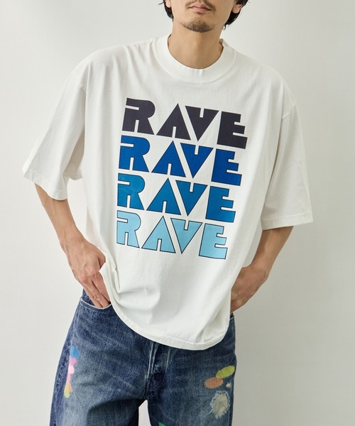 is-ness(イズネス)の「【is-ness/イズネス】RAVE T-SHIRT(Tシャツ/カットソー・メンズ・ホワイト・M/L)」の4枚目の写真
