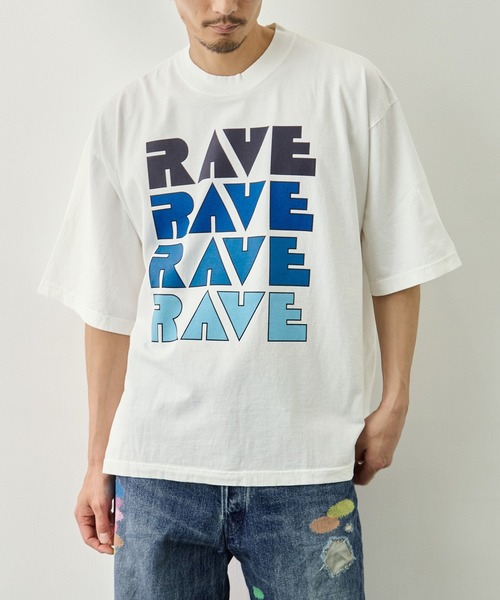 is-ness(イズネス)の「【is-ness/イズネス】RAVE T-SHIRT(Tシャツ/カットソー・メンズ・ホワイト・M/L)」の5枚目の写真