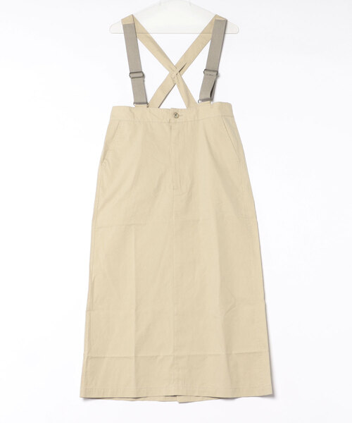 UNIVERSAL OVERALL(ユニバーサルオーバーオール)の「/UNIVERSAL OVERALL/SUS JUMPER SKIRT(ジャンパースカート・レディース・オリーブ/ベージュ・LARGE)」の1枚目の写真