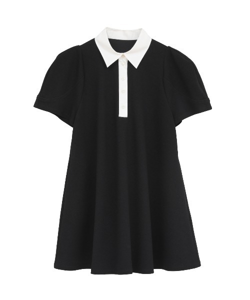 MANOF(マノフ)の「ROUND SLEEVE POLO TOPS(その他トップス・レディース・ブラック/ホワイト・F)」の9枚目の写真