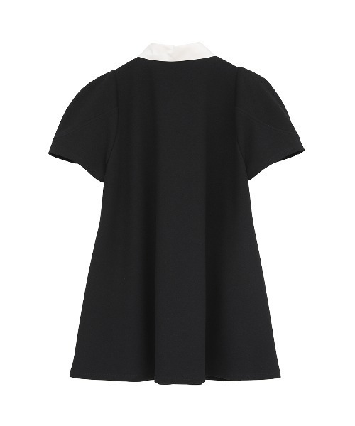 MANOF(マノフ)の「ROUND SLEEVE POLO TOPS(その他トップス・レディース・ブラック/ホワイト・F)」の3枚目の写真