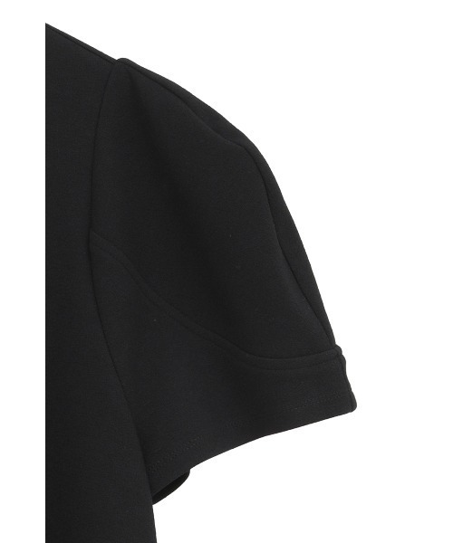 MANOF(マノフ)の「ROUND SLEEVE POLO TOPS(その他トップス・レディース・ブラック/ホワイト・F)」の5枚目の写真