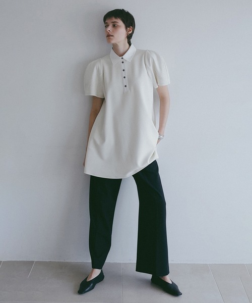 MANOF(マノフ)の「ROUND SLEEVE POLO TOPS(その他トップス・レディース・ブラック/ホワイト・F)」の22枚目の写真