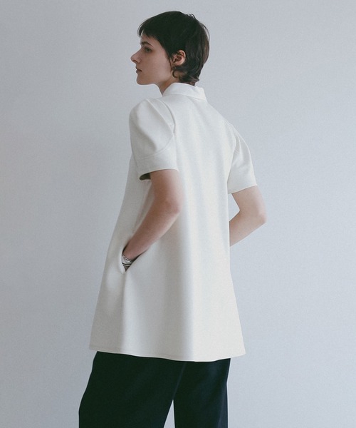 MANOF(マノフ)の「ROUND SLEEVE POLO TOPS(その他トップス・レディース・ブラック/ホワイト・F)」の20枚目の写真