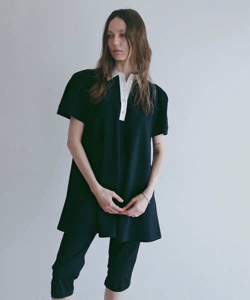 MANOF(マノフ)の「ROUND SLEEVE POLO TOPS(その他トップス・レディース・ブラック/ホワイト・F)」の16枚目の写真